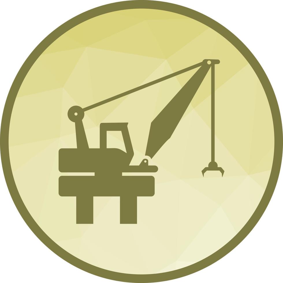 Harbor Crane Low Poly Background Icon vector