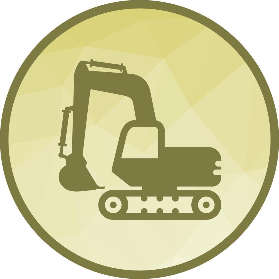 Excavator Low Poly Background Icon vector