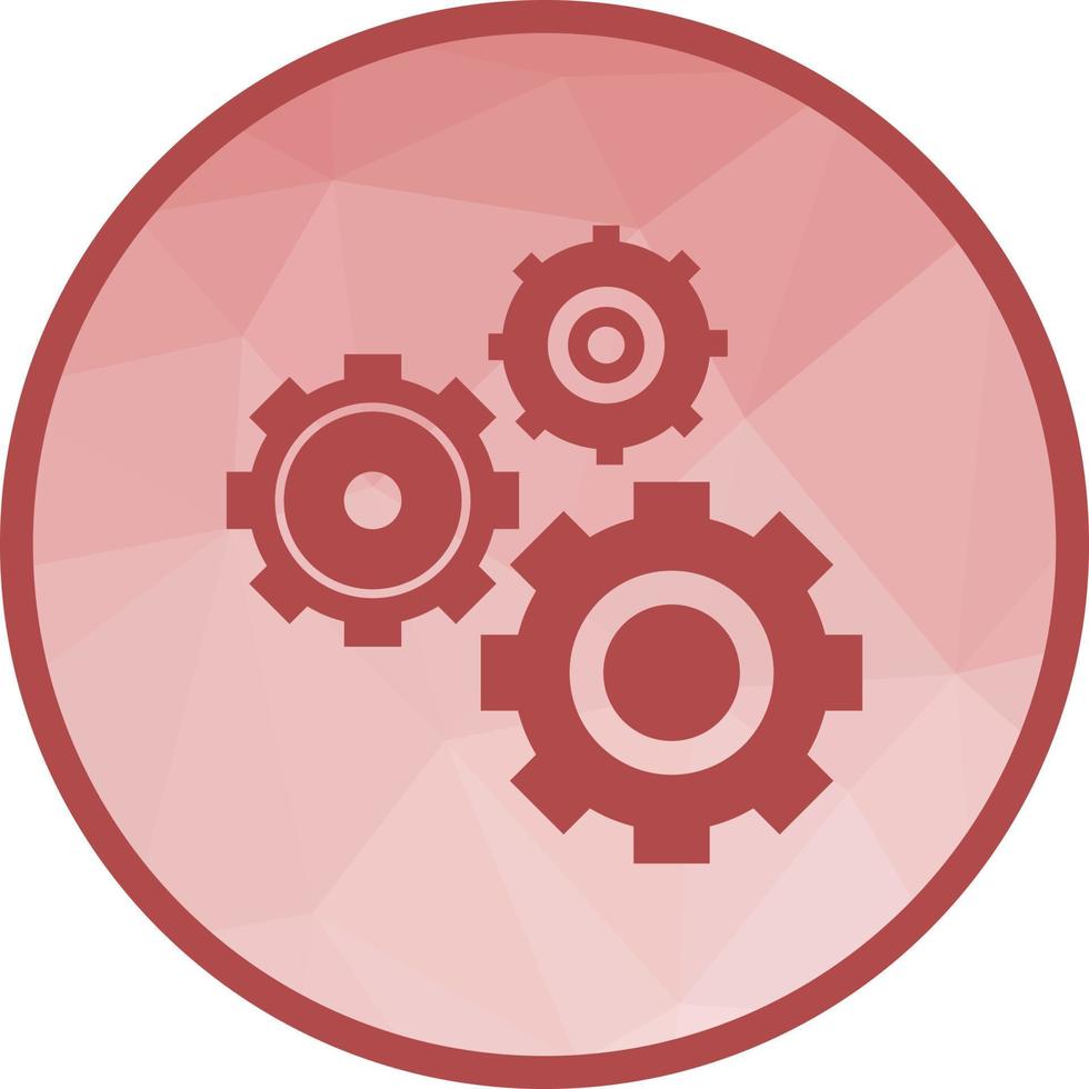 Multiple Cogwheels Low Poly Background Icon vector