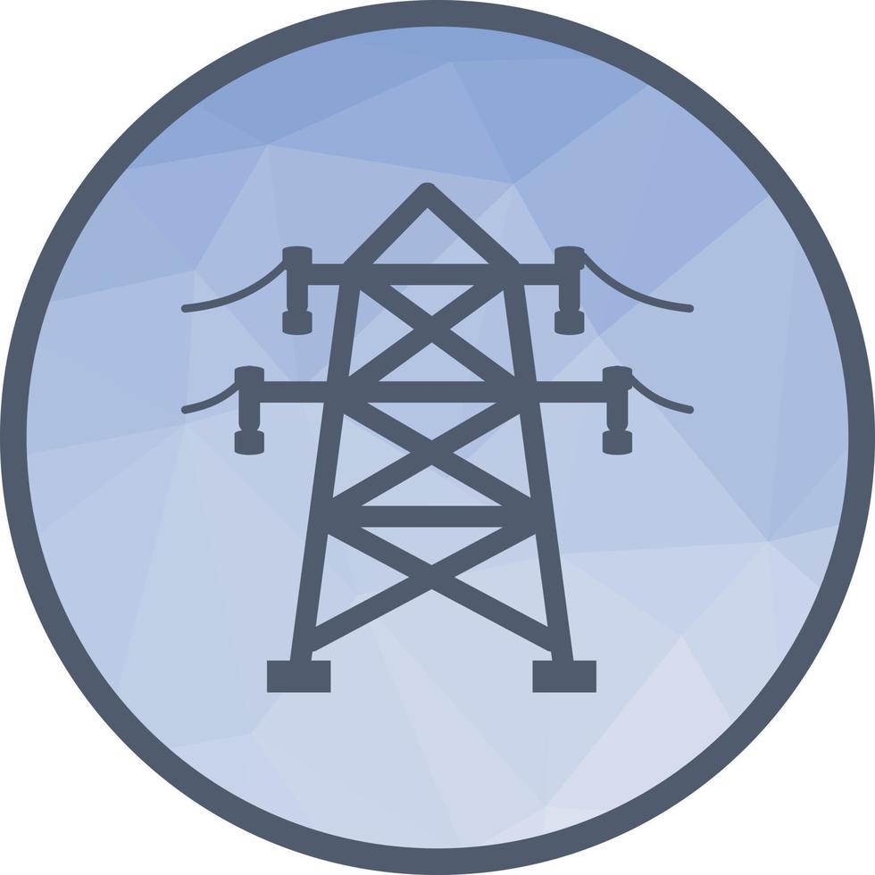 icono de fondo de baja poli de línea eléctrica vector