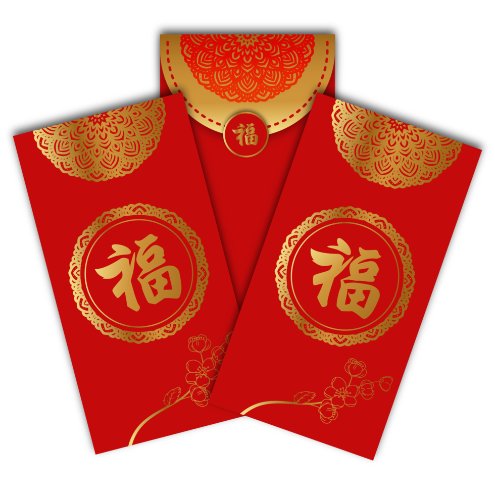 enveloppe rouge pour le nouvel an chinois png