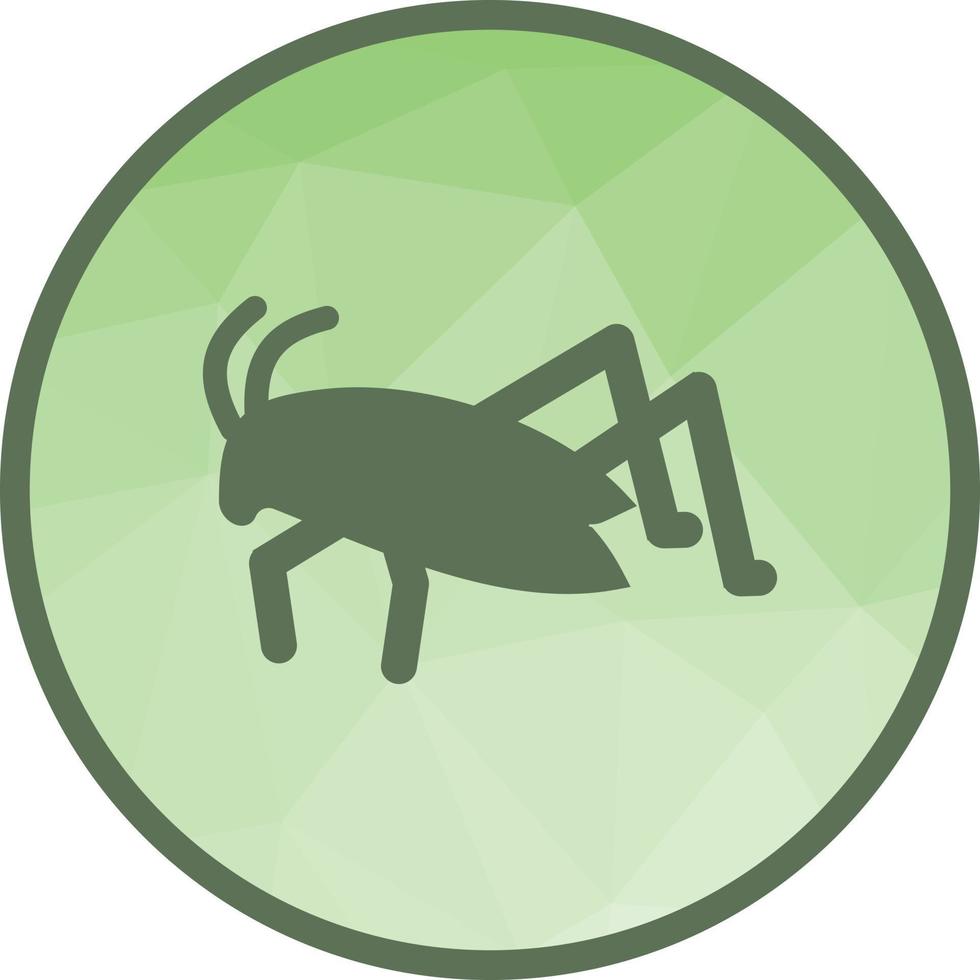 icono de fondo de baja poli de saltamontes vector