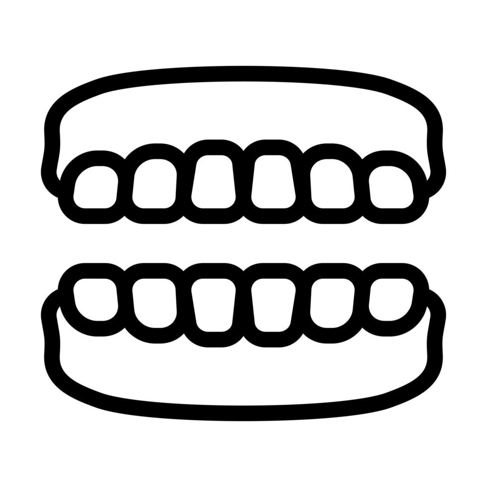 diseño de icono de dentadura vector