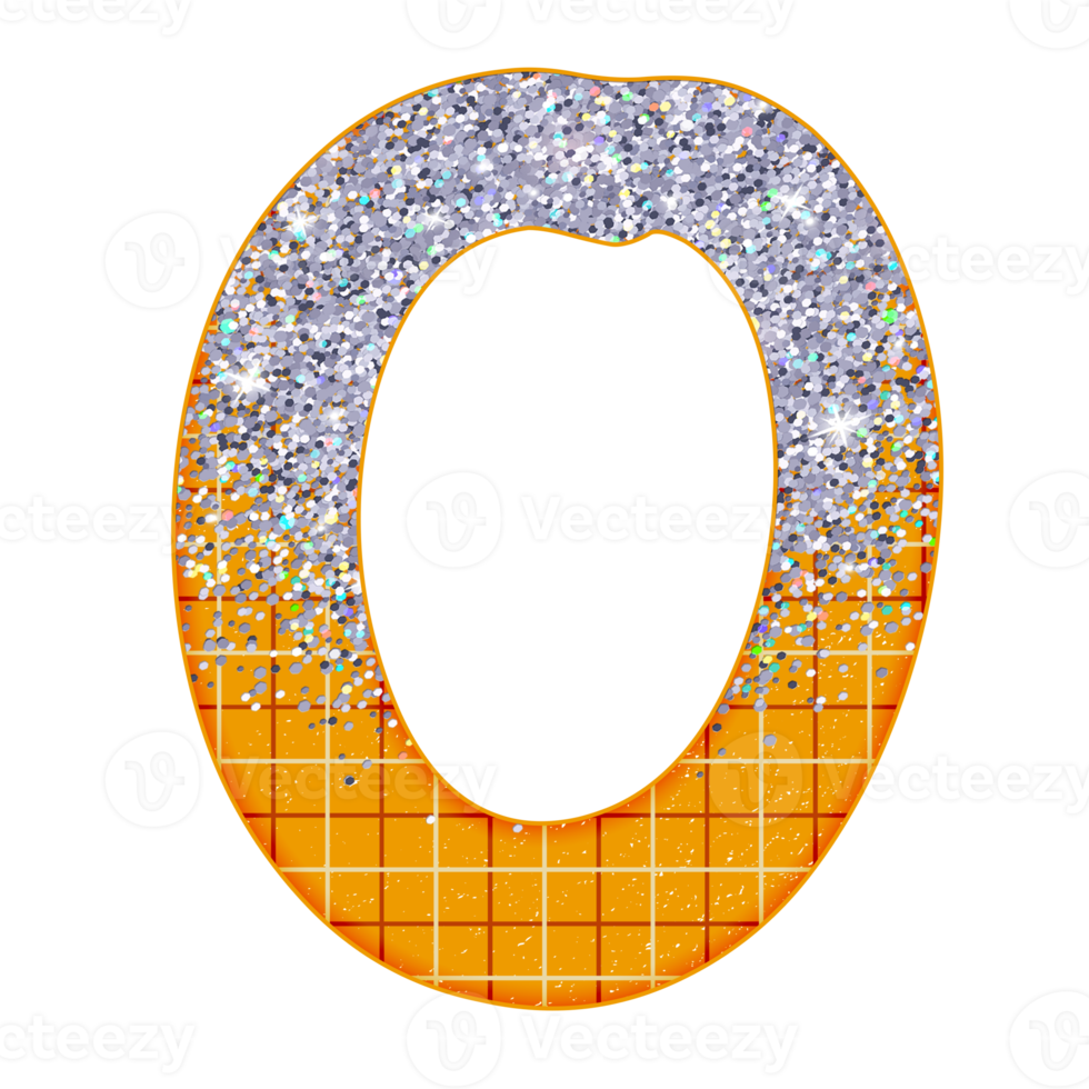 Half Silver Glitter Alphabet png