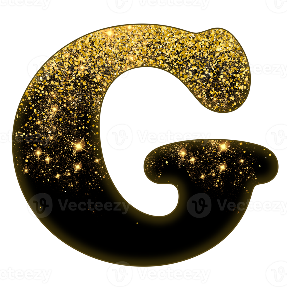 Half Gold Glitter Alphabet png