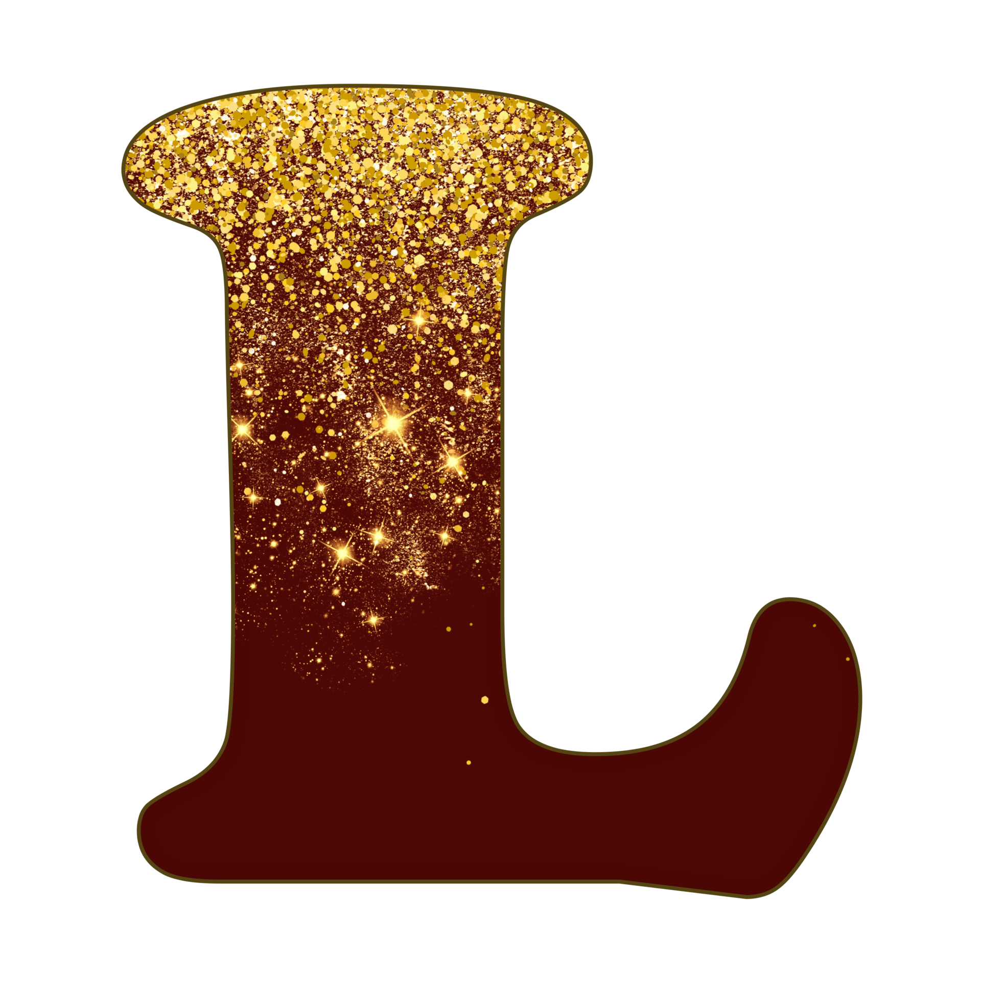 Half Gold Glitter Alphabet 16691675 PNG