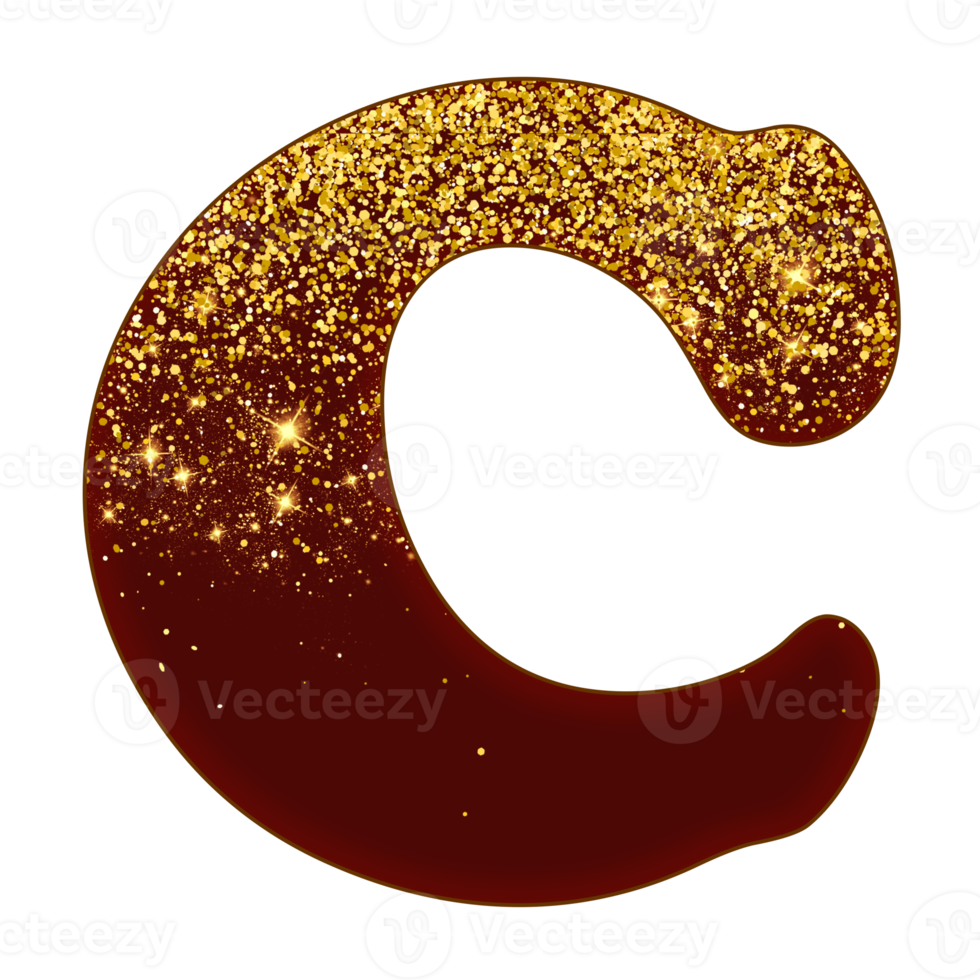 Half Gold Glitter Alphabet 16691677 PNG