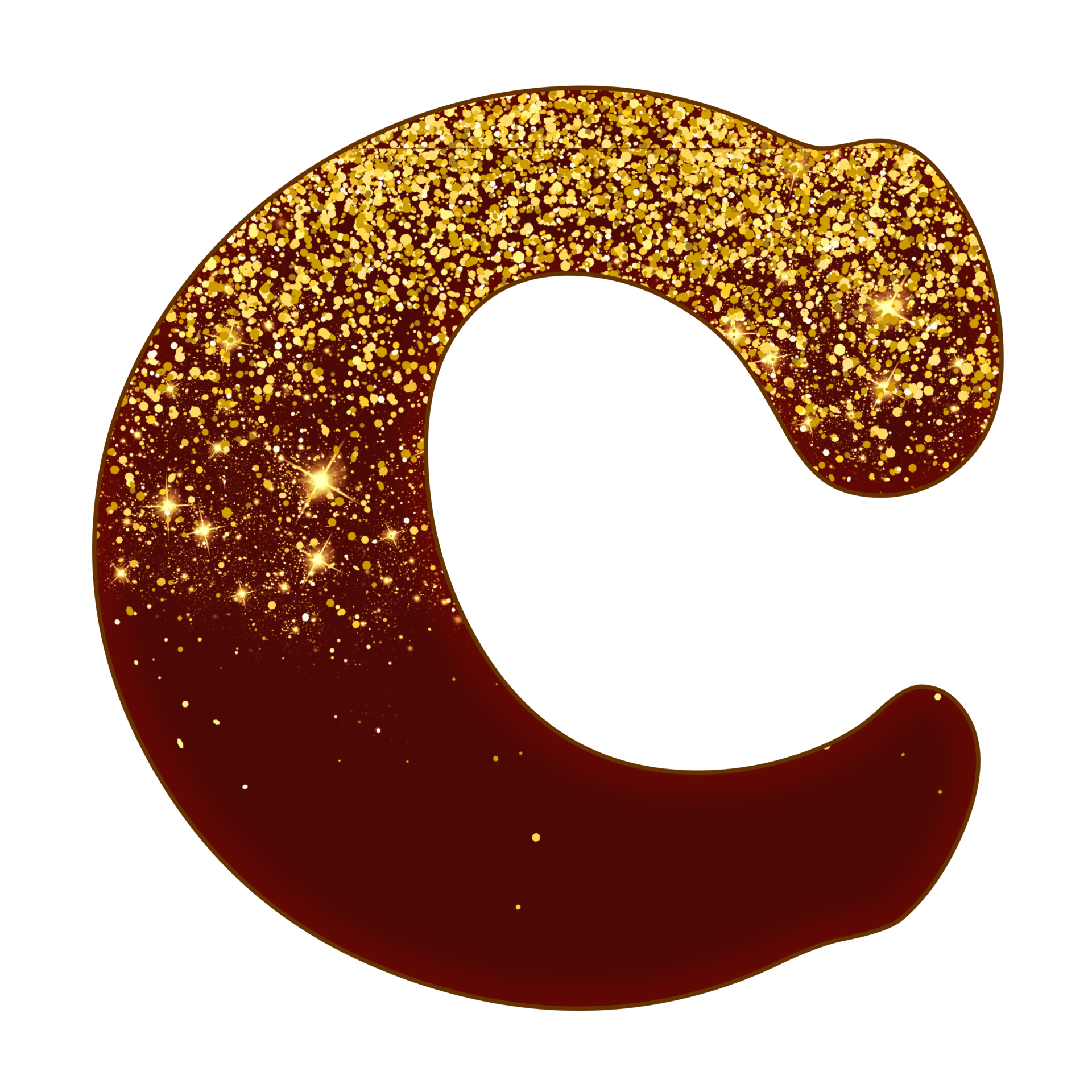 Half Gold Glitter Alphabet 16691677 PNG