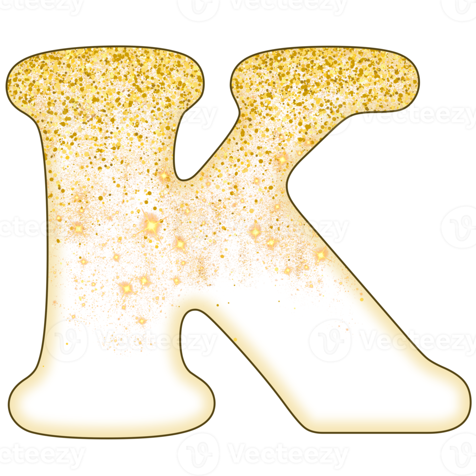 Half Gold Glitter Alphabet 16691679 PNG