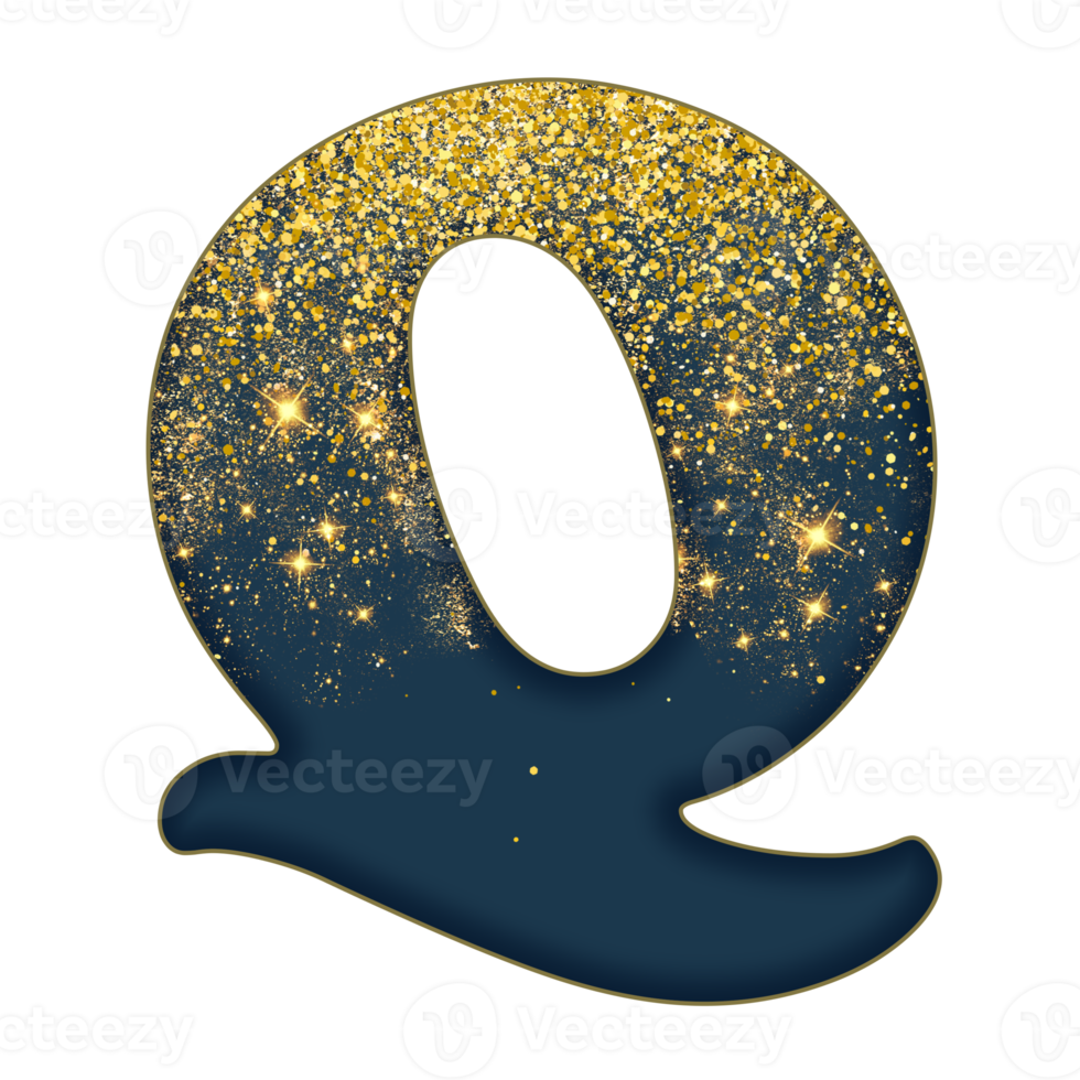 Half Gold Glitter Alphabet png