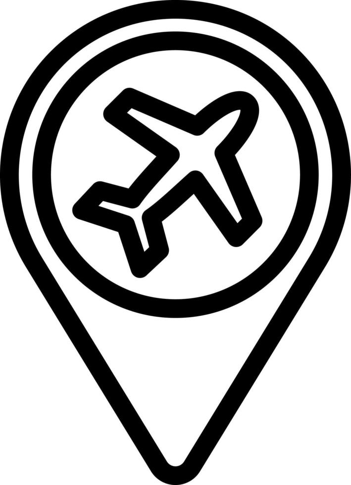 Airport Location Icon Design vector