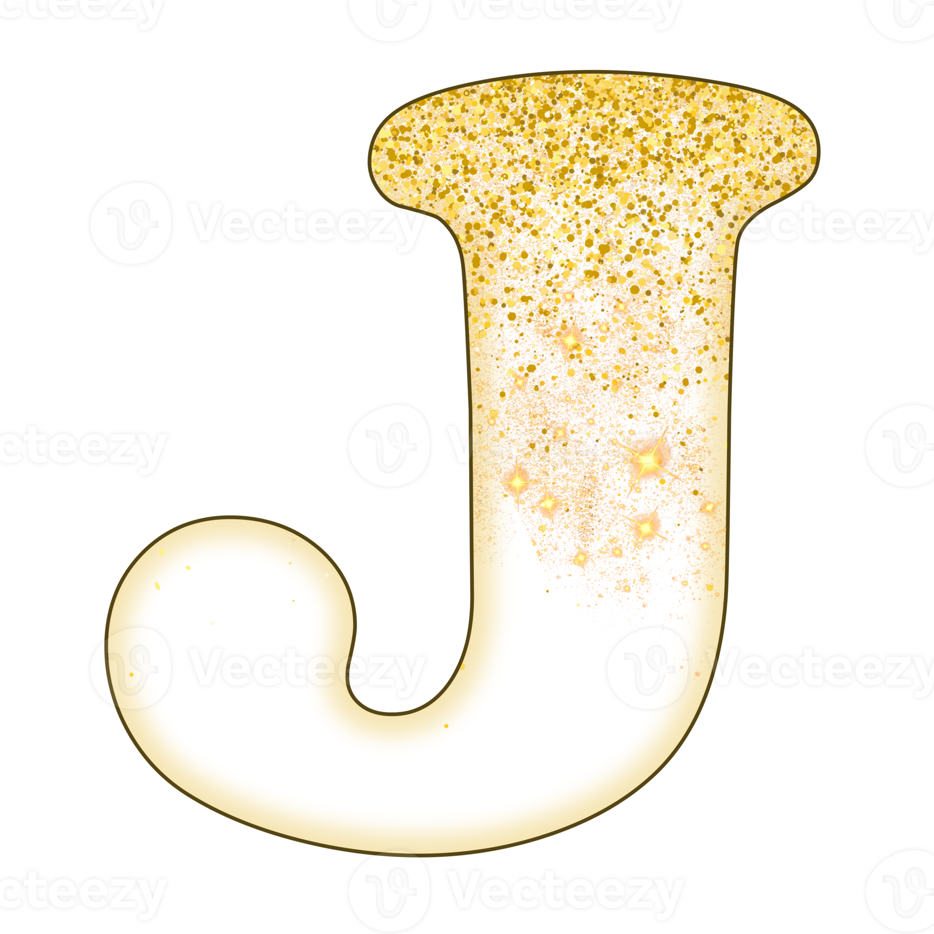 Half Gold Glitter Alphabet 16691869 PNG