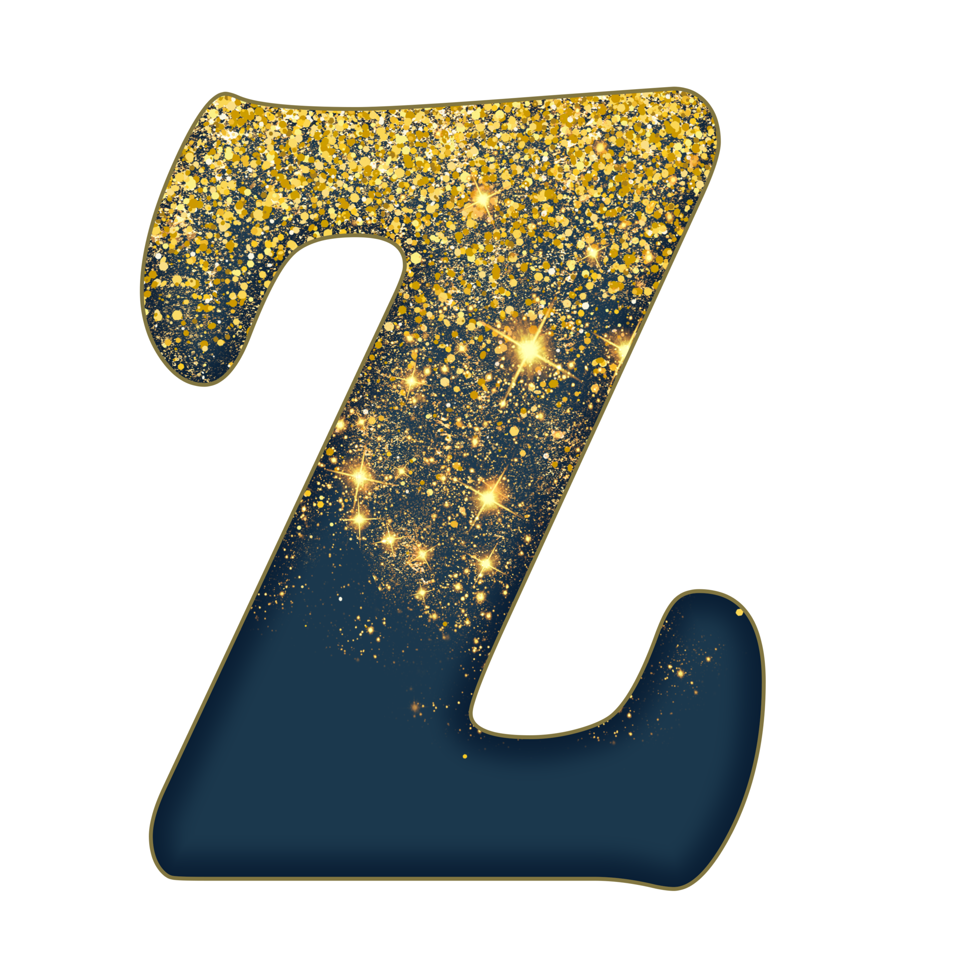 Half Gold Glitter Alphabet 16691893 PNG