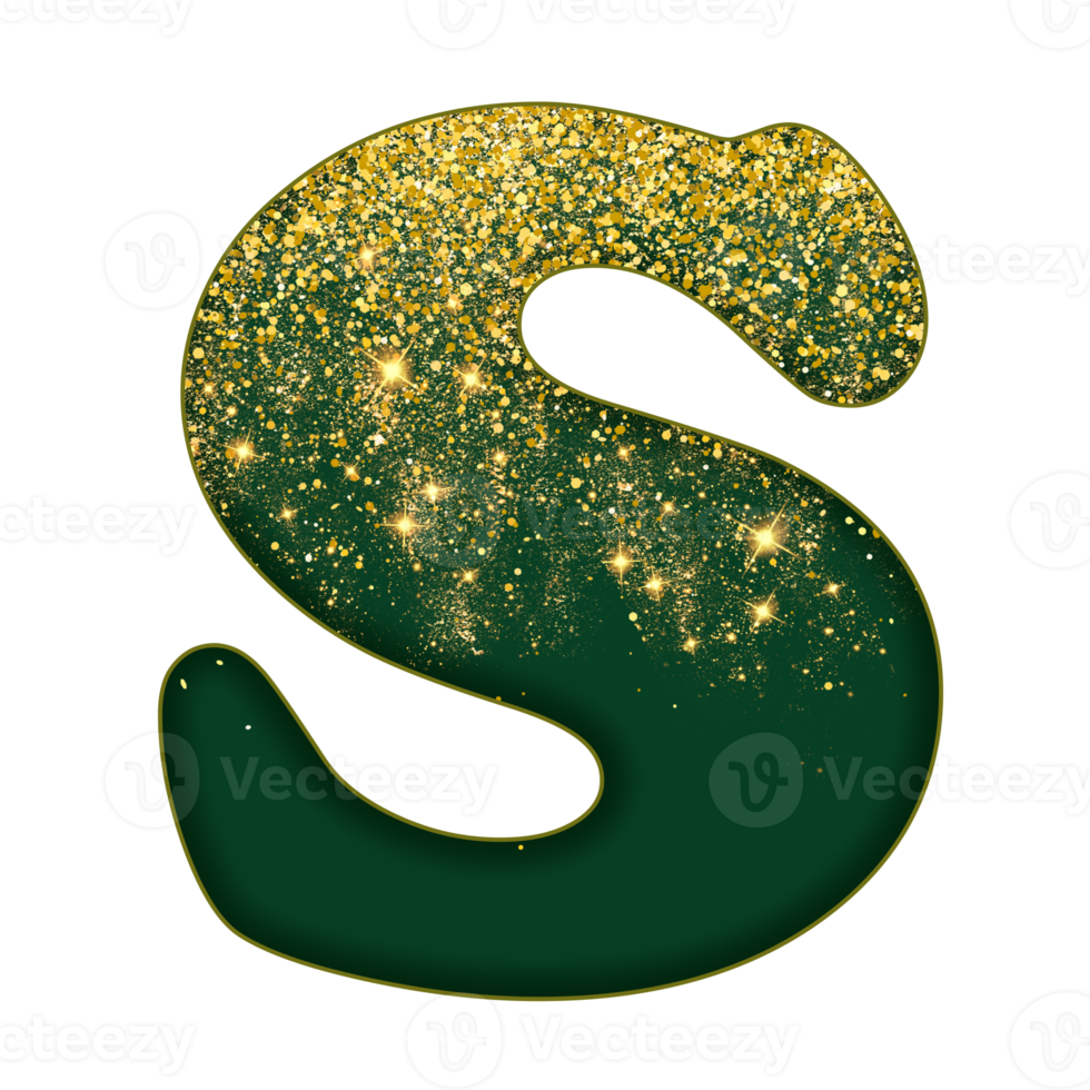 Half Gold Glitter Alphabet png