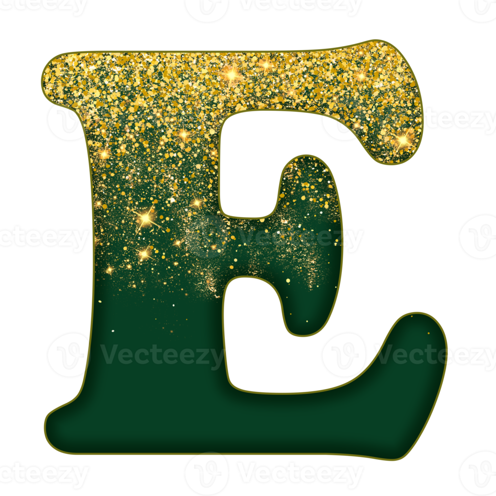 Half Gold Glitter Alphabet png