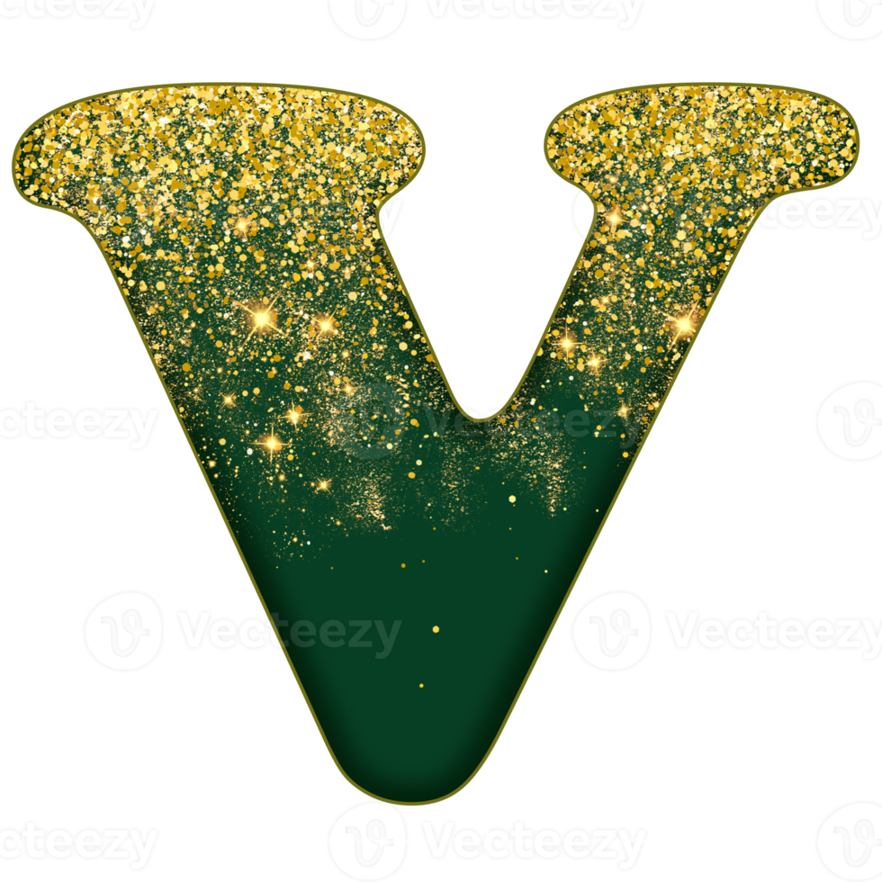 Half Gold Glitter Alphabet 16691913 PNG