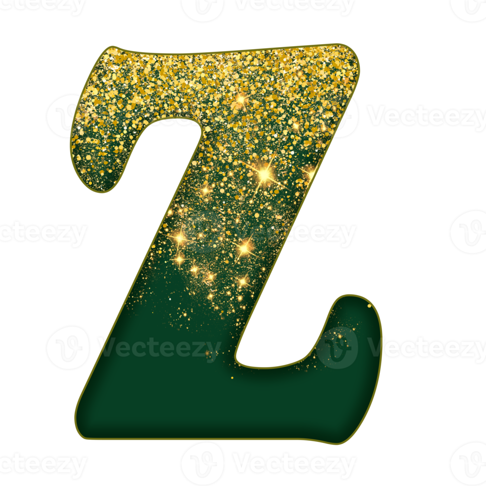 Half Gold Glitter Alphabet png