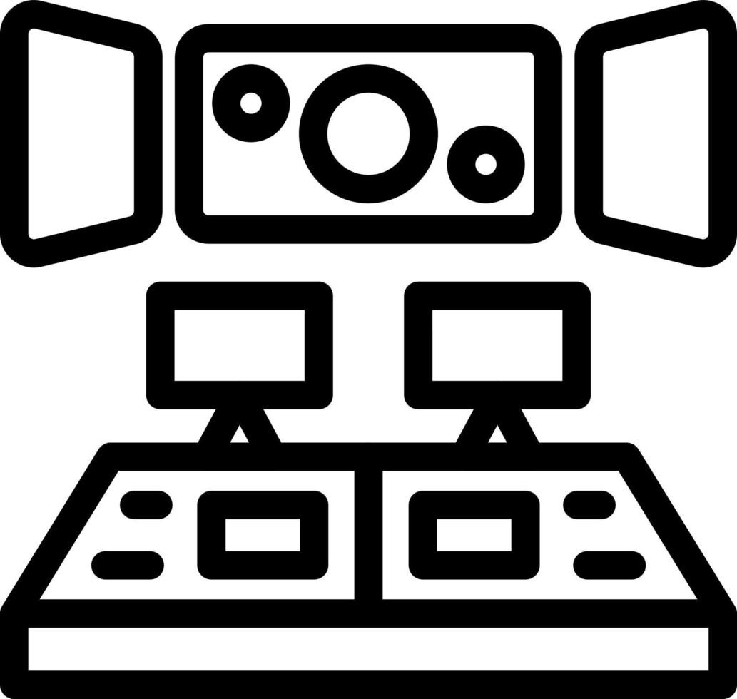 Spaceship Control Room Icon Design vector