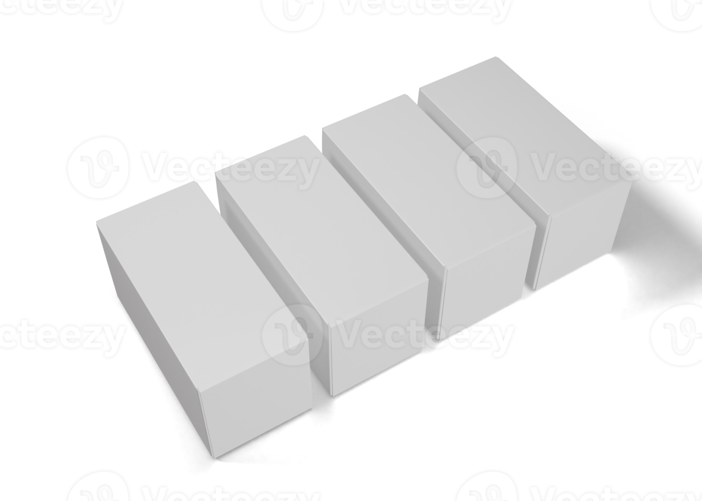 maquete de embalagem de caixa quadrada ou retangular png