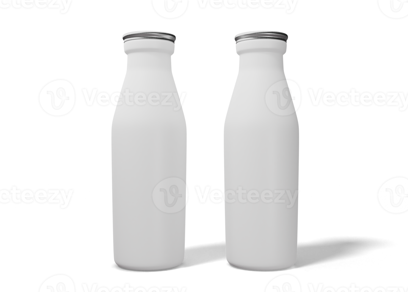 Milk and water bottle packaging mockup png