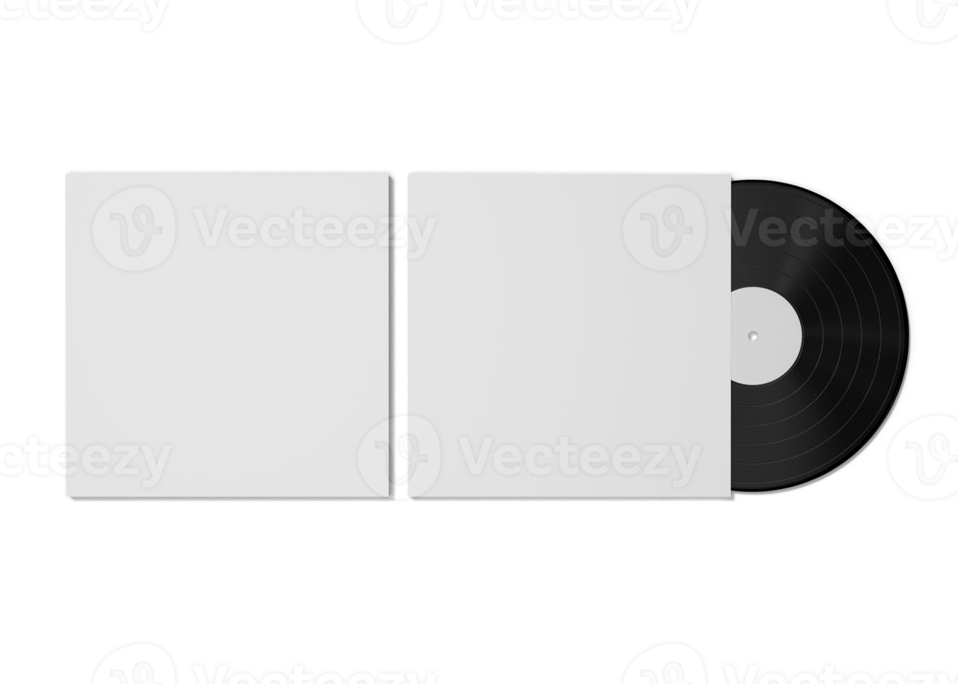 maqueta de vinilo de música y disco de sello discográfico png