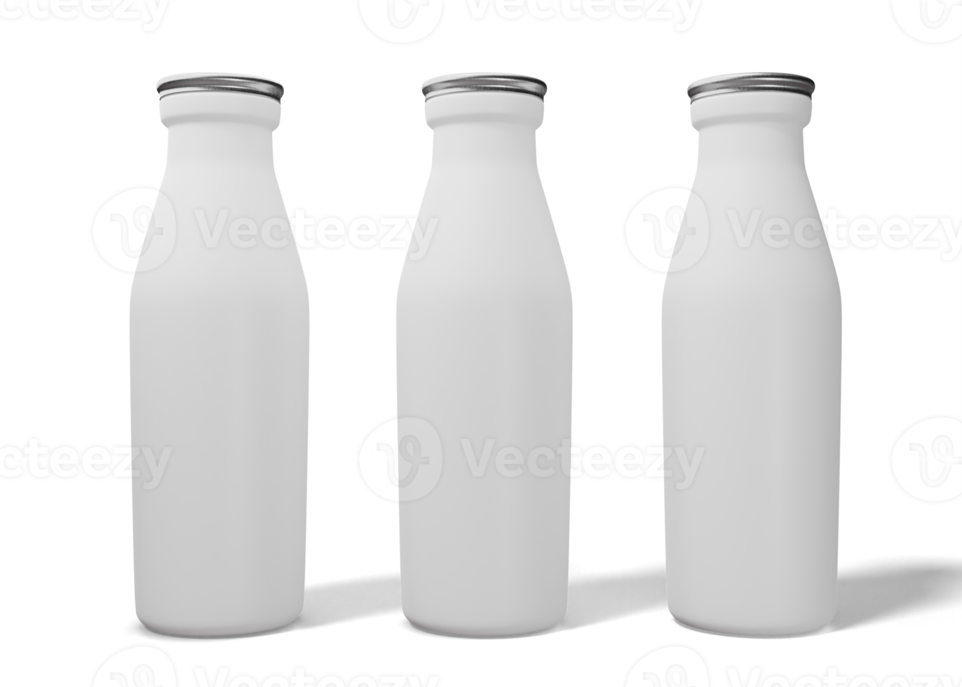 Milk and water bottle packaging mockup png