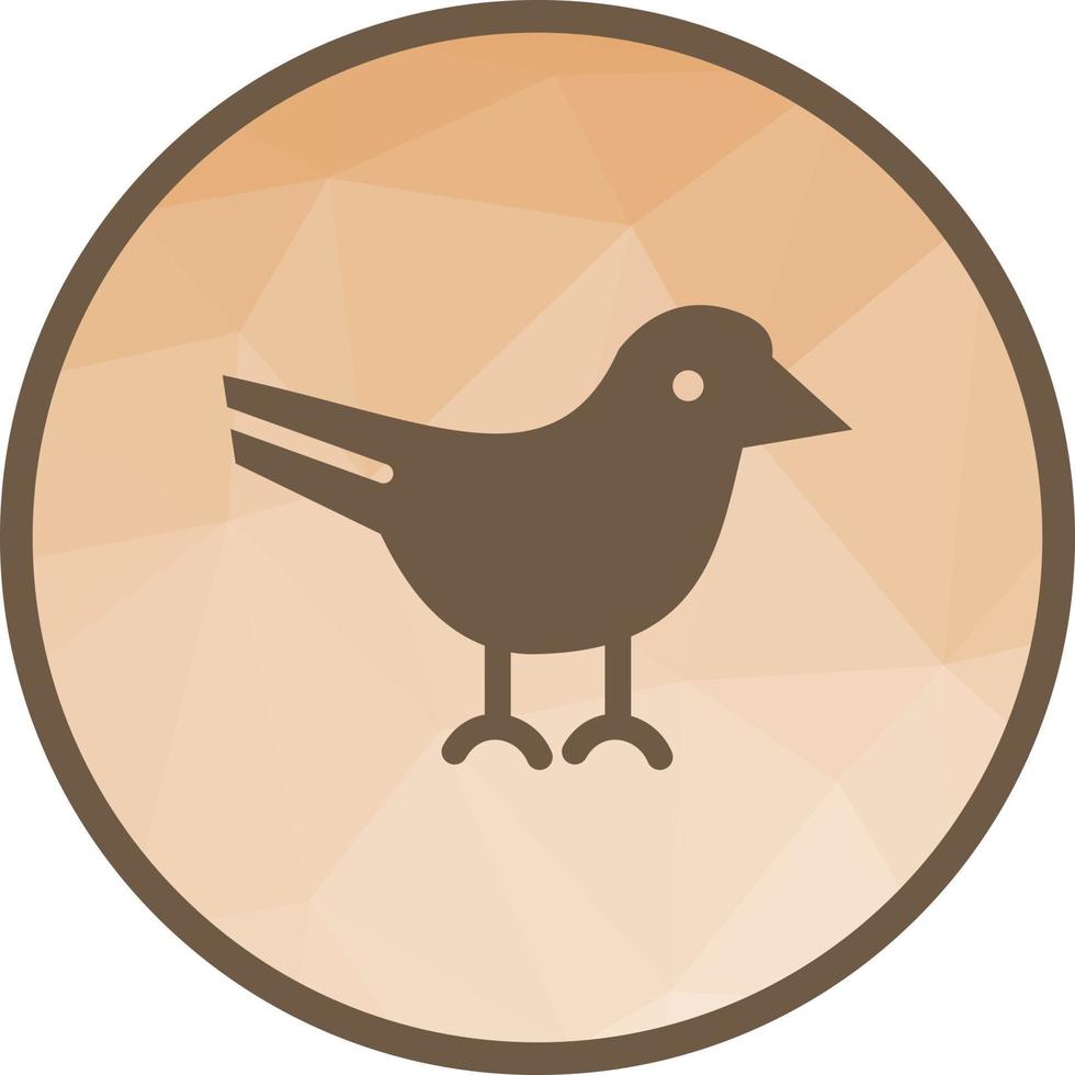 pájaro, bajo, poli, plano de fondo, icono vector