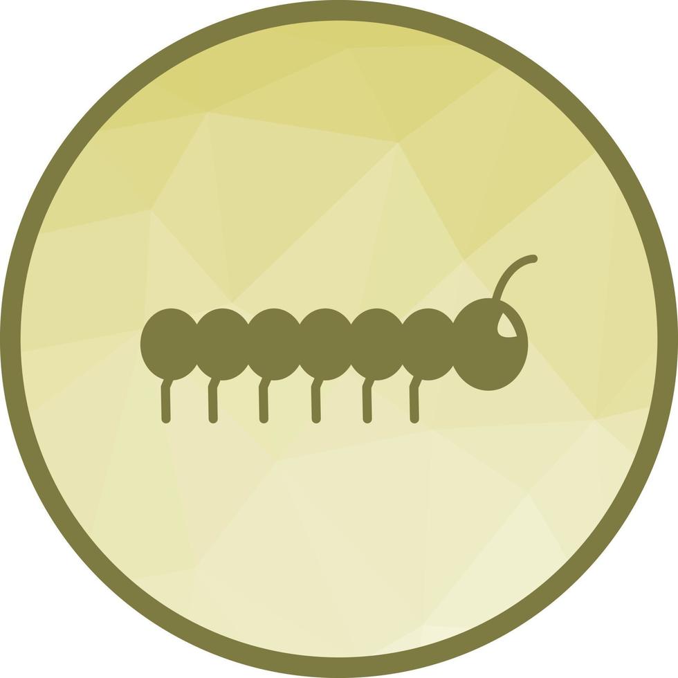 Worm Low Poly Background Icon vector