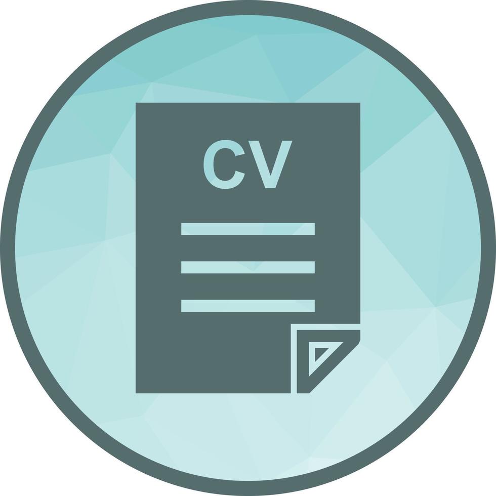 icono de fondo de baja poli de archivo cv vector