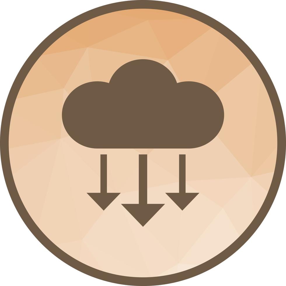 icono de fondo de baja poli de entrada de nube vector