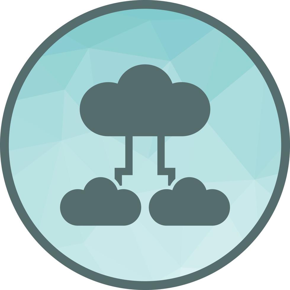 Cloud Data Exchange Low Poly Background Icon vector
