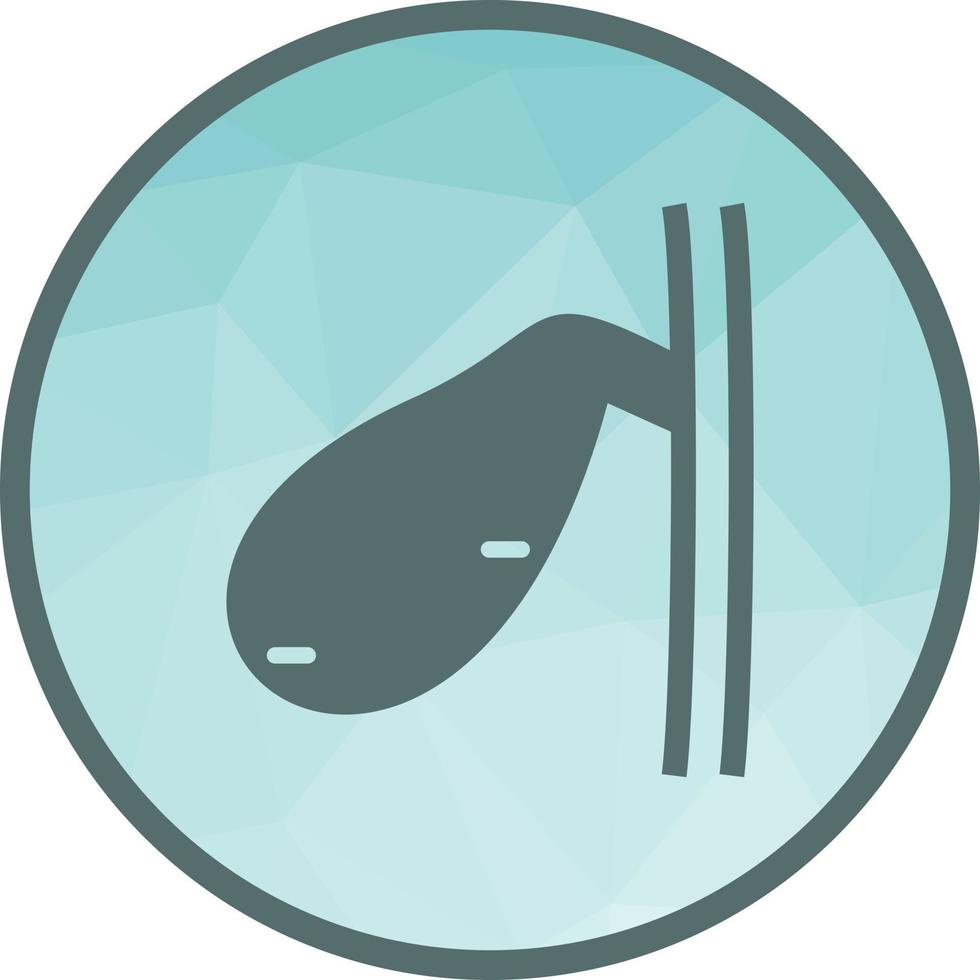 Gallbladder Low Poly Background Icon vector