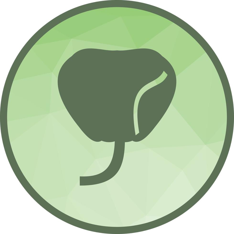 Prostate Low Poly Background Icon vector