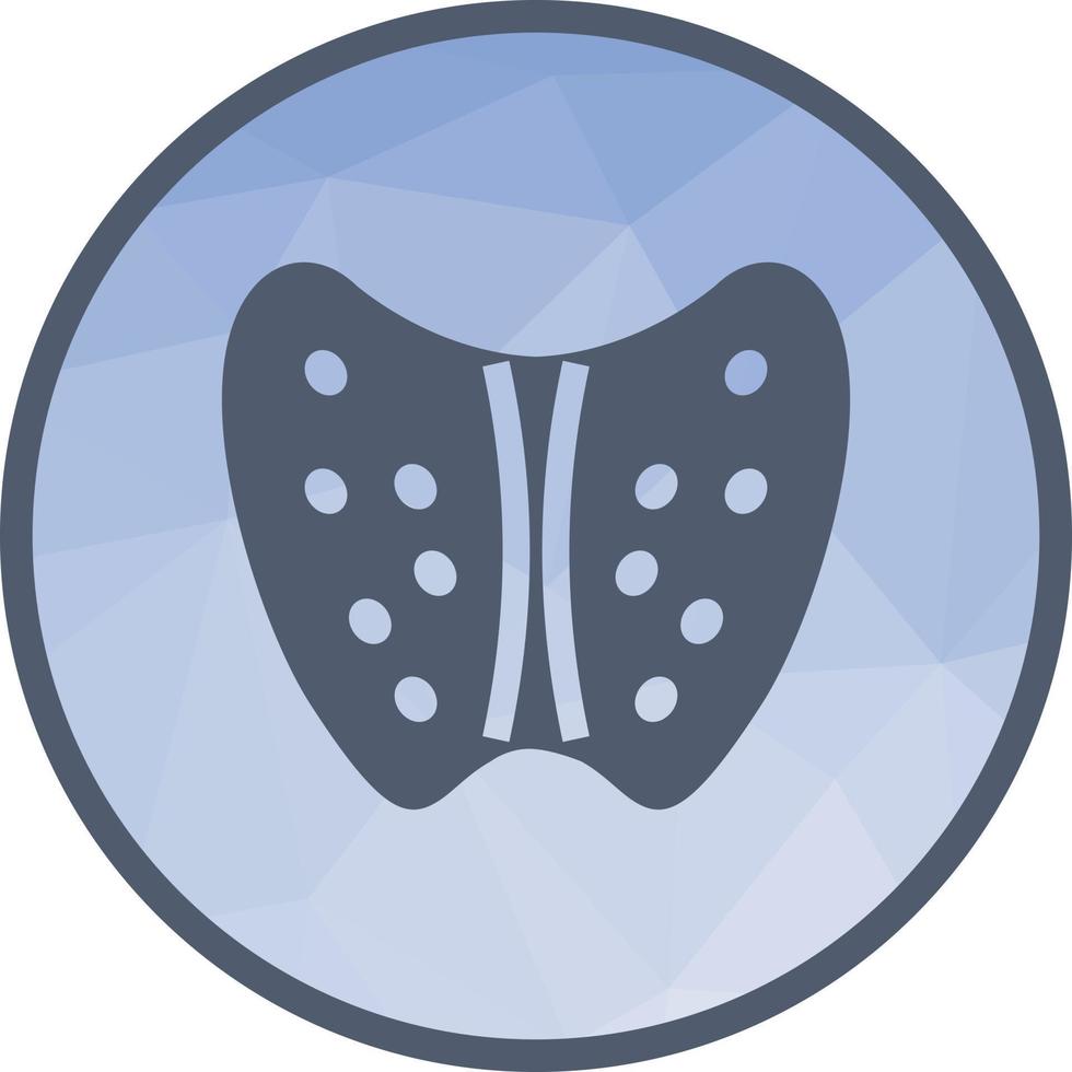 Thyroid Low Poly Background Icon vector