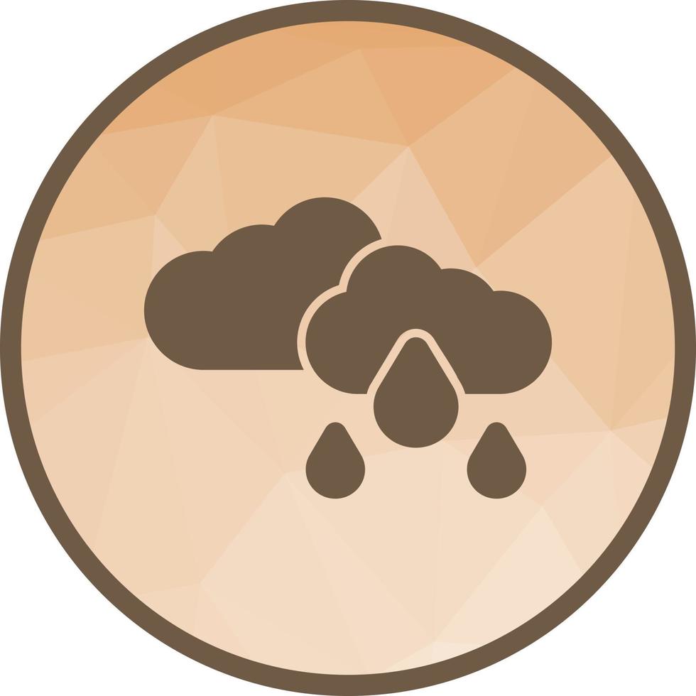 Light Rain Low Poly Background Icon vector
