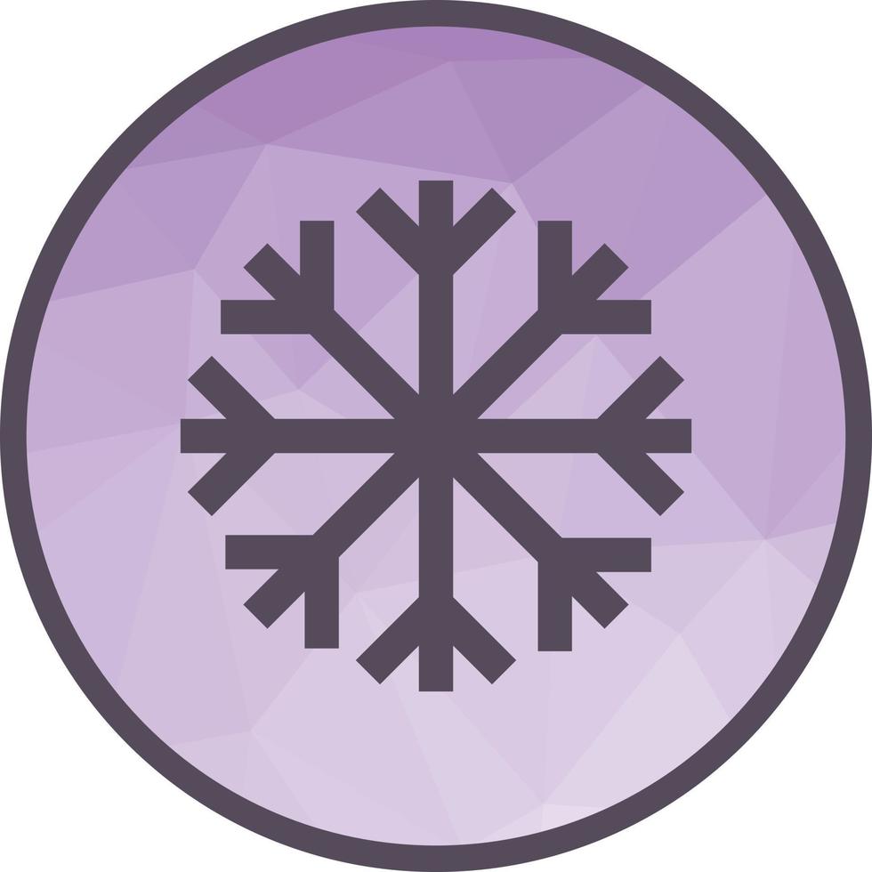 Snowflake Low Poly Background Icon vector