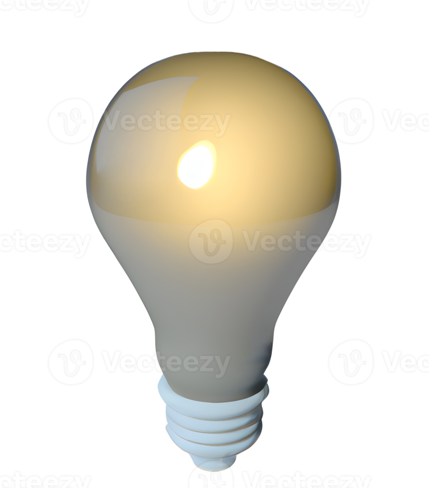 3d illustratie van licht lamp. generatief ai. png