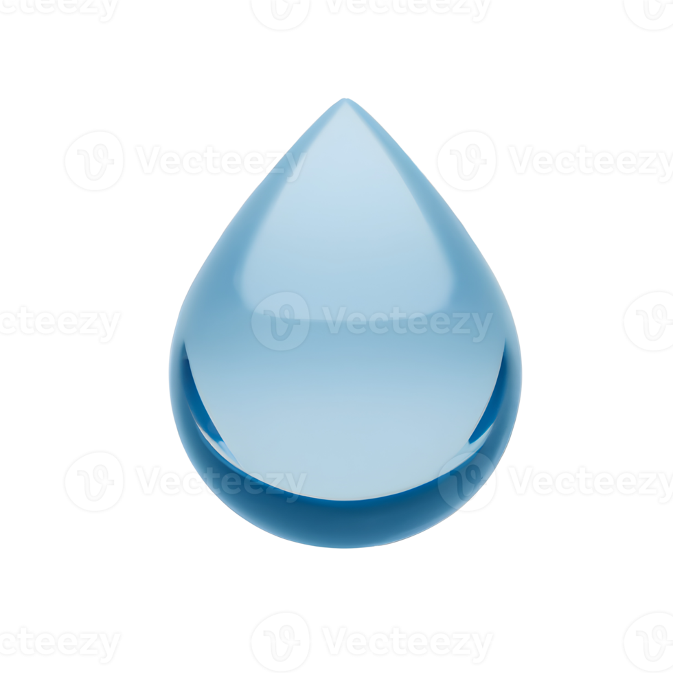 Illustration des blauen Wassertropfens. generative KI. png