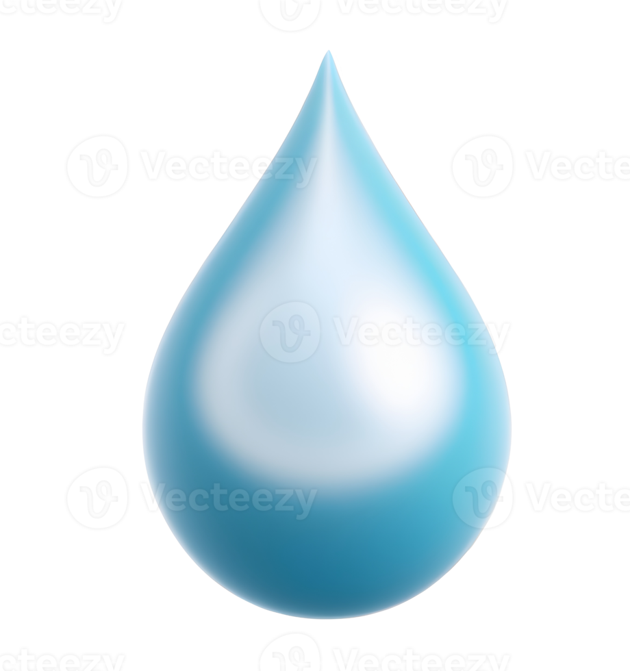 illustratie van blauw water druppel. generatief ai. png