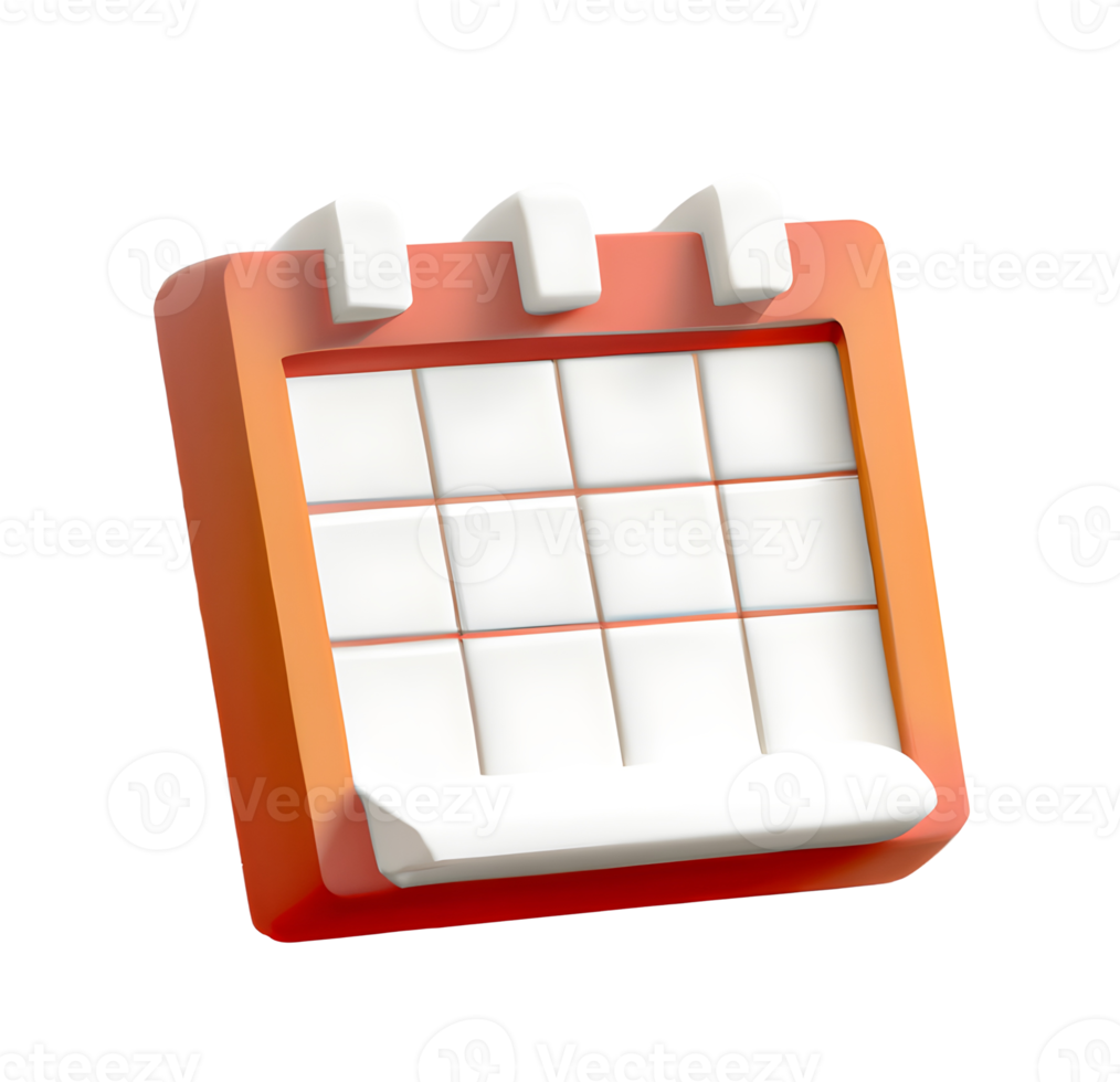 3d calendar icon. Generative AI. png