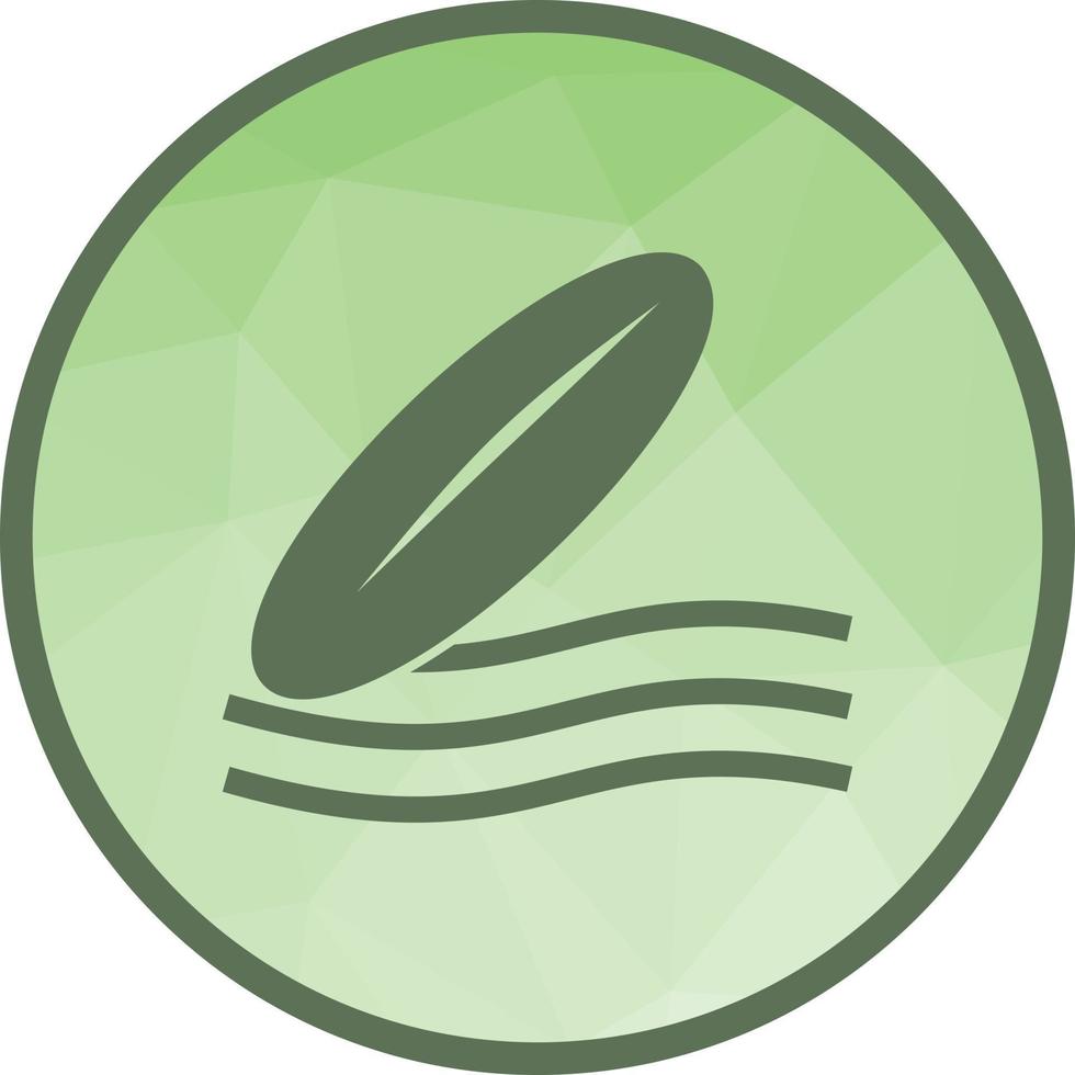 Surfing Low Poly Background Icon vector