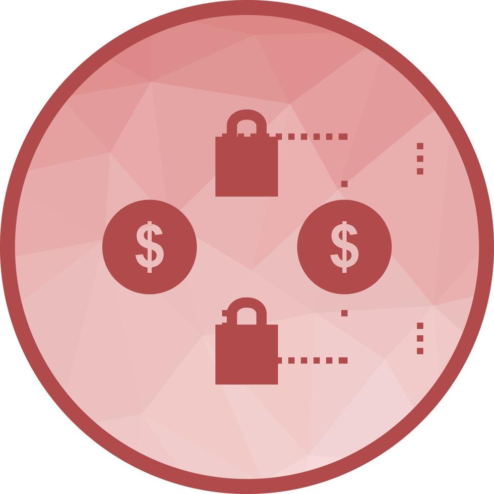 Secure Transactions Low Poly Background Icon vector