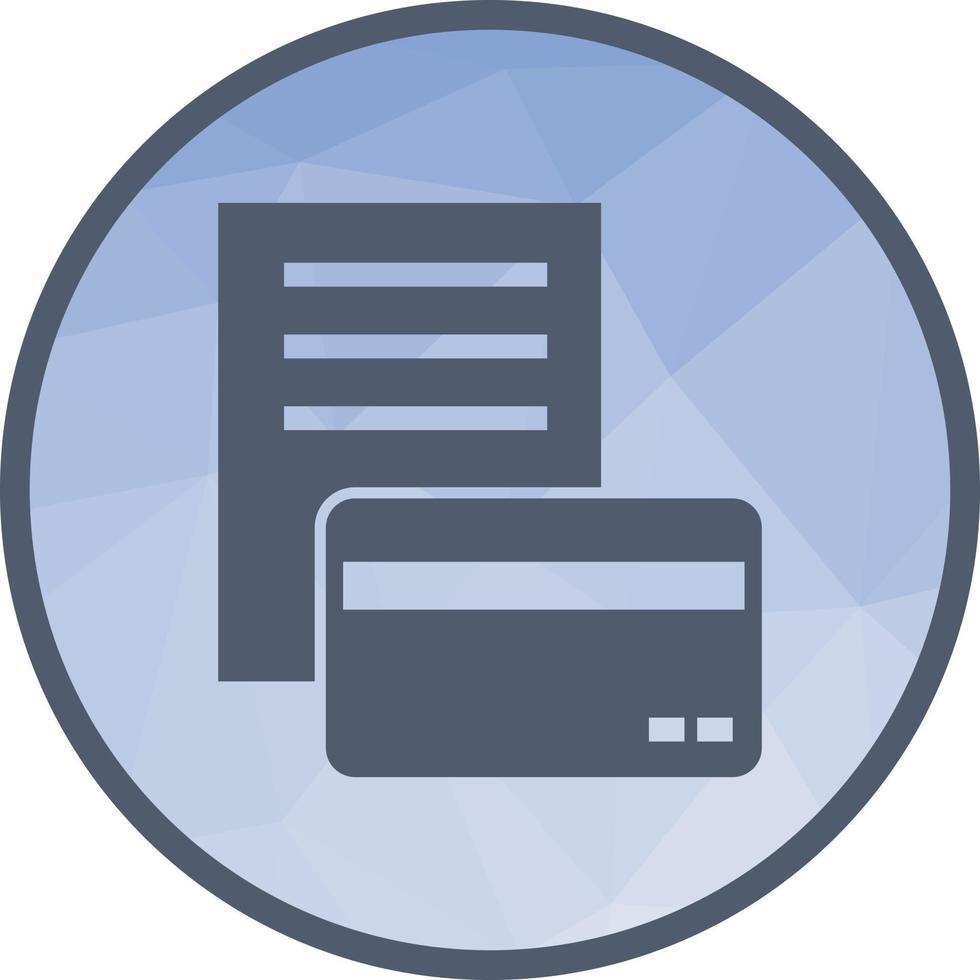 Pay via Card Low Poly Background Icon vector