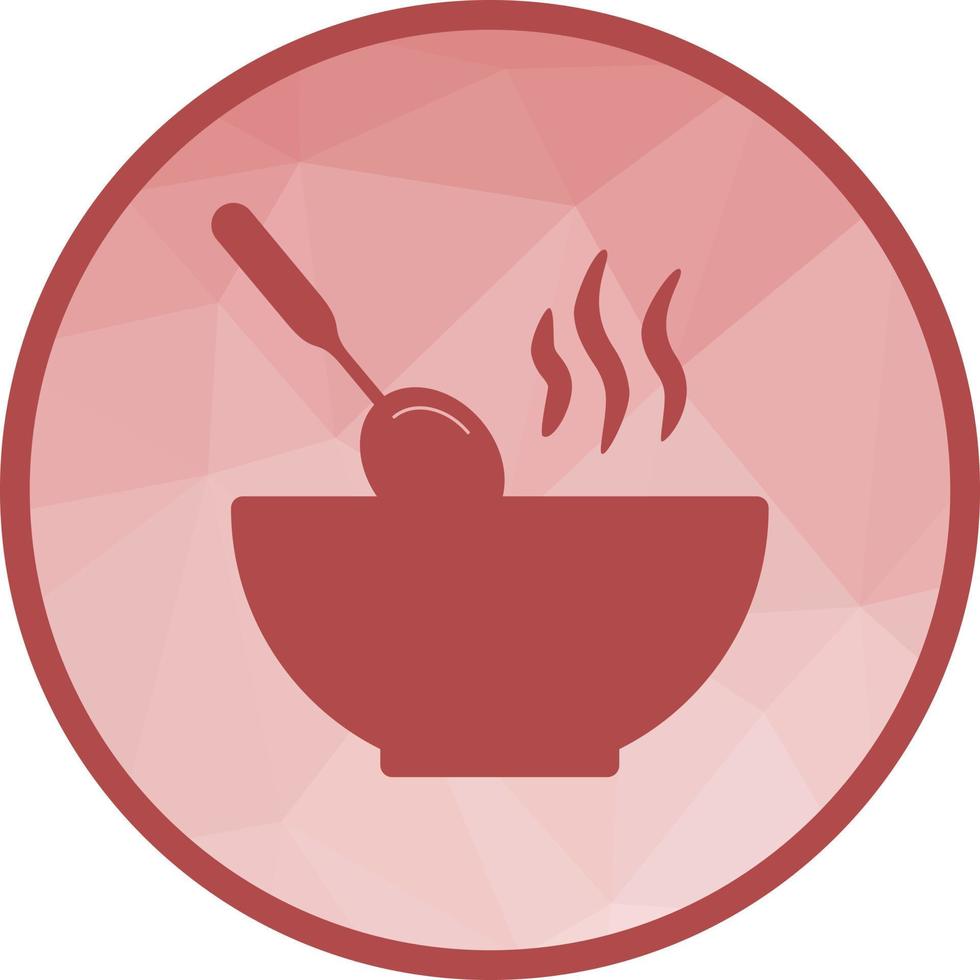 Hot Food Low Poly Background Icon vector