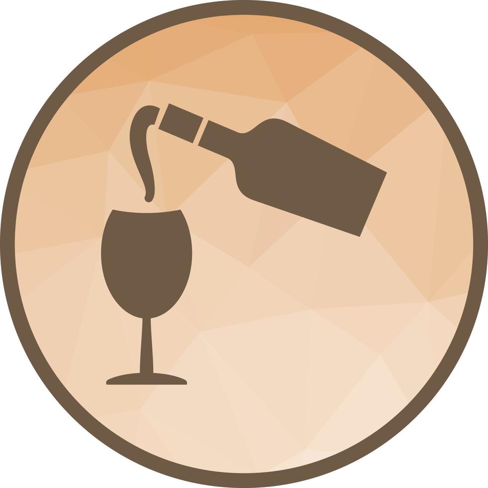 Pour Wine Low Poly Background Icon vector