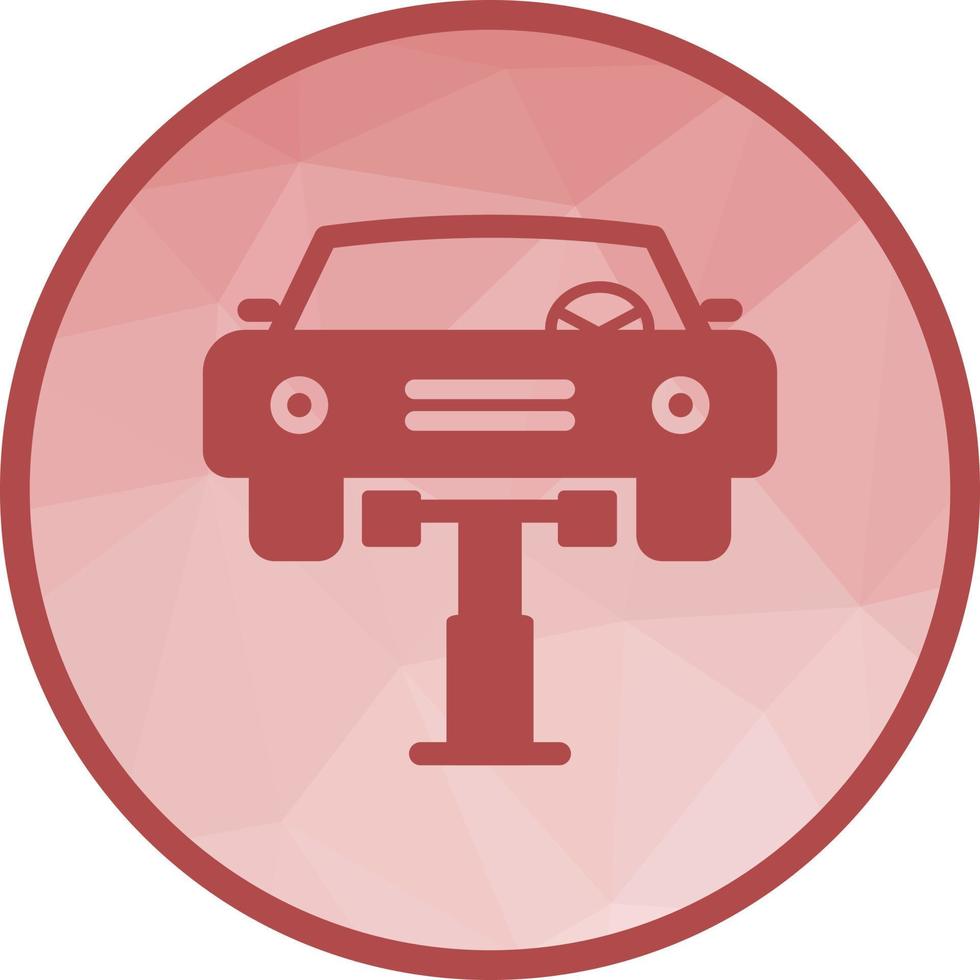 Car Lifter Low Poly Background Icon vector