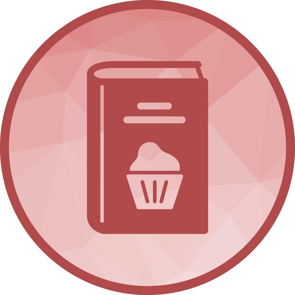 Dessert Recipes Low Poly Background Icon vector