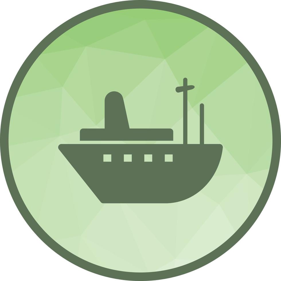 icono de fondo de baja poli de barco de entrega vector