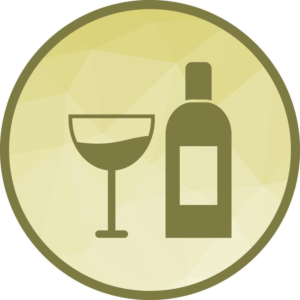 Goblet and Wine Low Poly Background Icon vector