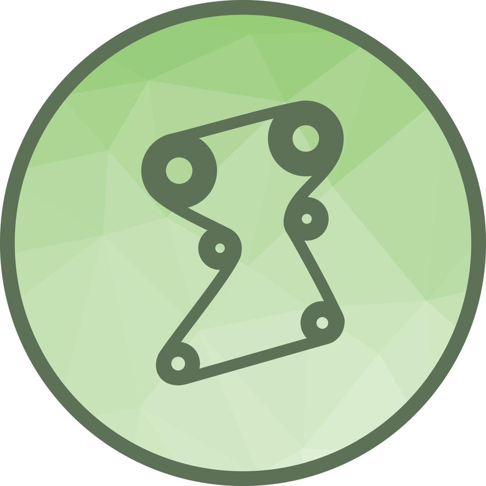 Timing Belt Low Poly Background Icon vector